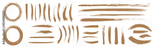 金色のブラシストローク