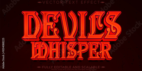 Halloween monster text effect, editable horror and scary text style