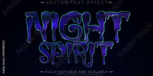 Halloween monster text effect, editable horror and scary text style