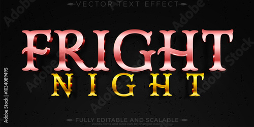 Halloween monster text effect, editable horror and scary text style