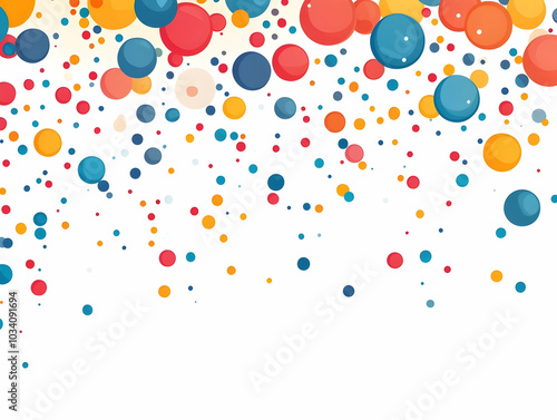 Flat Plain Background with Floating Donation Bubbles Concept - Clean Light Background Featuring Rising Donation Amount Bubbles in a Simple Flat Vector Illustration for Fundraising Encouragement