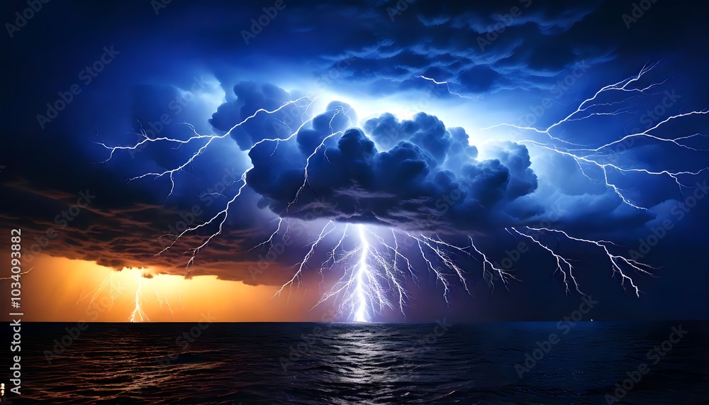 Dramatic Lightning Storm Clouds with Striking Bolts and Dark Sky for Weather Effects Dramatic Lightning Storm Clouds with Striking Bolts and Dark Sky for Weather Effects