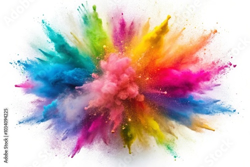 a colorful splash of color is shown from the rainbow colors