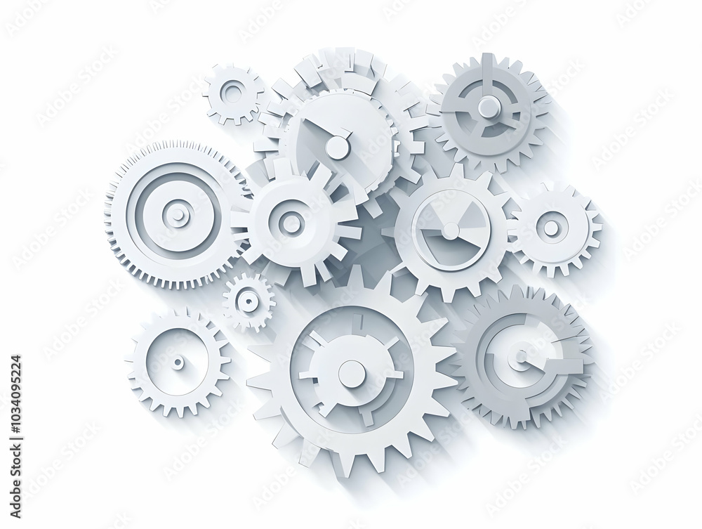 Flat Emotional Intelligence Gears Concept - Interconnected White Gears Illustrating Key Aspects of Emotional Intelligence in Simple Vector Design Flat Emotional Intelligence Gears Concept - Interconnected White Gears Illustrating Key Aspects of Emotional Intelligence in Simple Vector Design