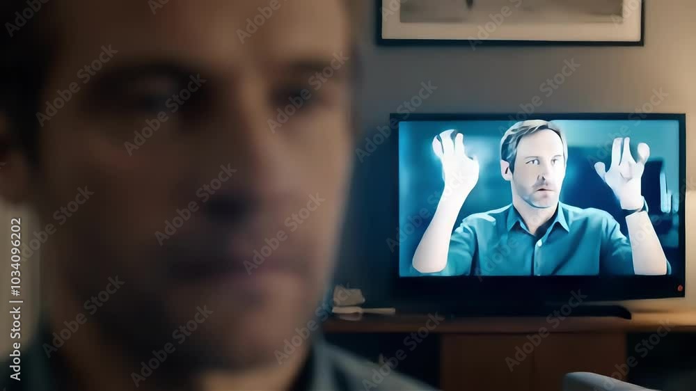 Pensive Caucasian man lost in thought, reflecting a deep emotional moment indoors. Pensive Caucasian man lost in thought, reflecting a deep emotional moment indoors.
