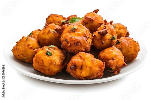 Aromatic, battered fritters, boasting a medley of spices and herbs, embodying the essence of Pakistani cuisine. Crisp on the outside, tender on the inside,