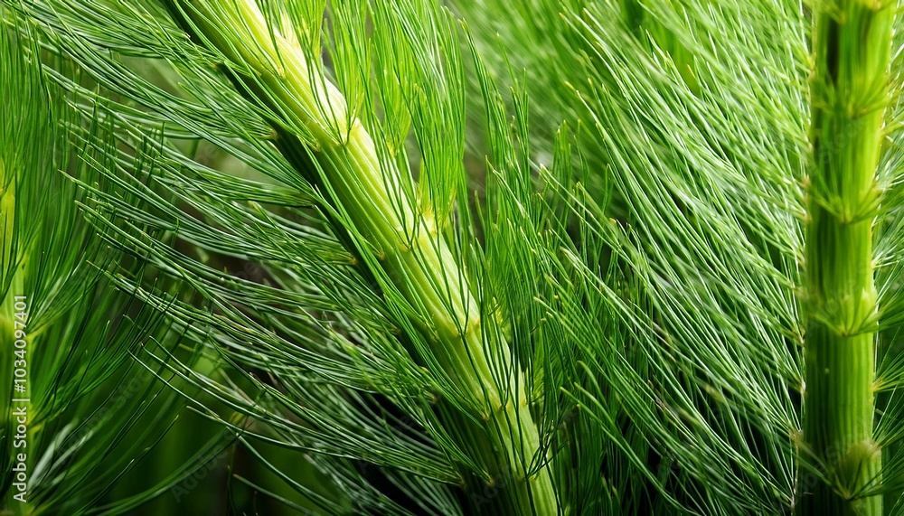 Close-up of green horsetail plant Close-up of green horsetail plant