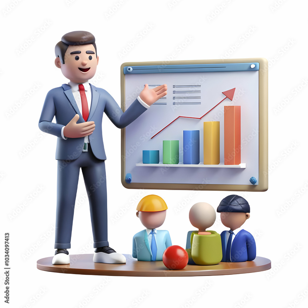 Manager Presenting Business Graph to Team with Soft Bokeh Background - Data-Driven Decision Making and Leadership Concept Manager Presenting Business Graph to Team with Soft Bokeh Background - Data-Driven Decision Making and Leadership Concept