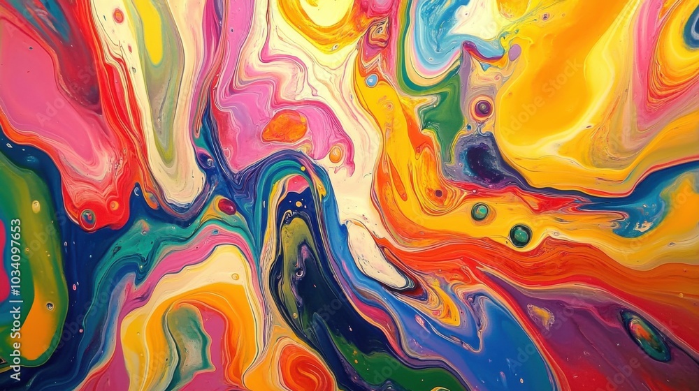 The abstract painting invited viewers to find their own meaning within its vibrant swirls. The abstract painting invited viewers to find their own meaning within its vibrant swirls.