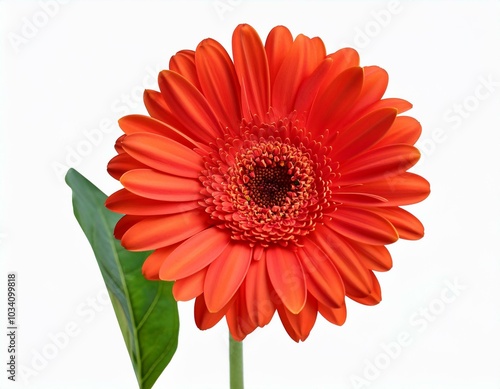 Vibrant orange gerbera daisy