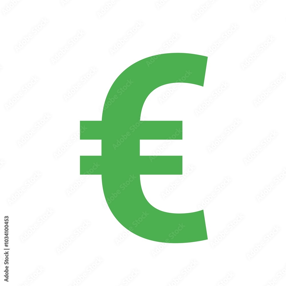 Fototapeta premium European euro currency or euro symbol flat icon for apps and websites