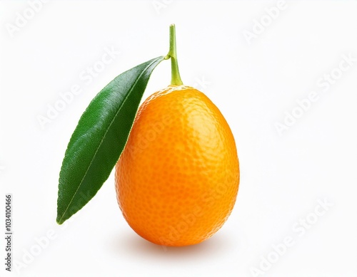 Single kumquat with leaf