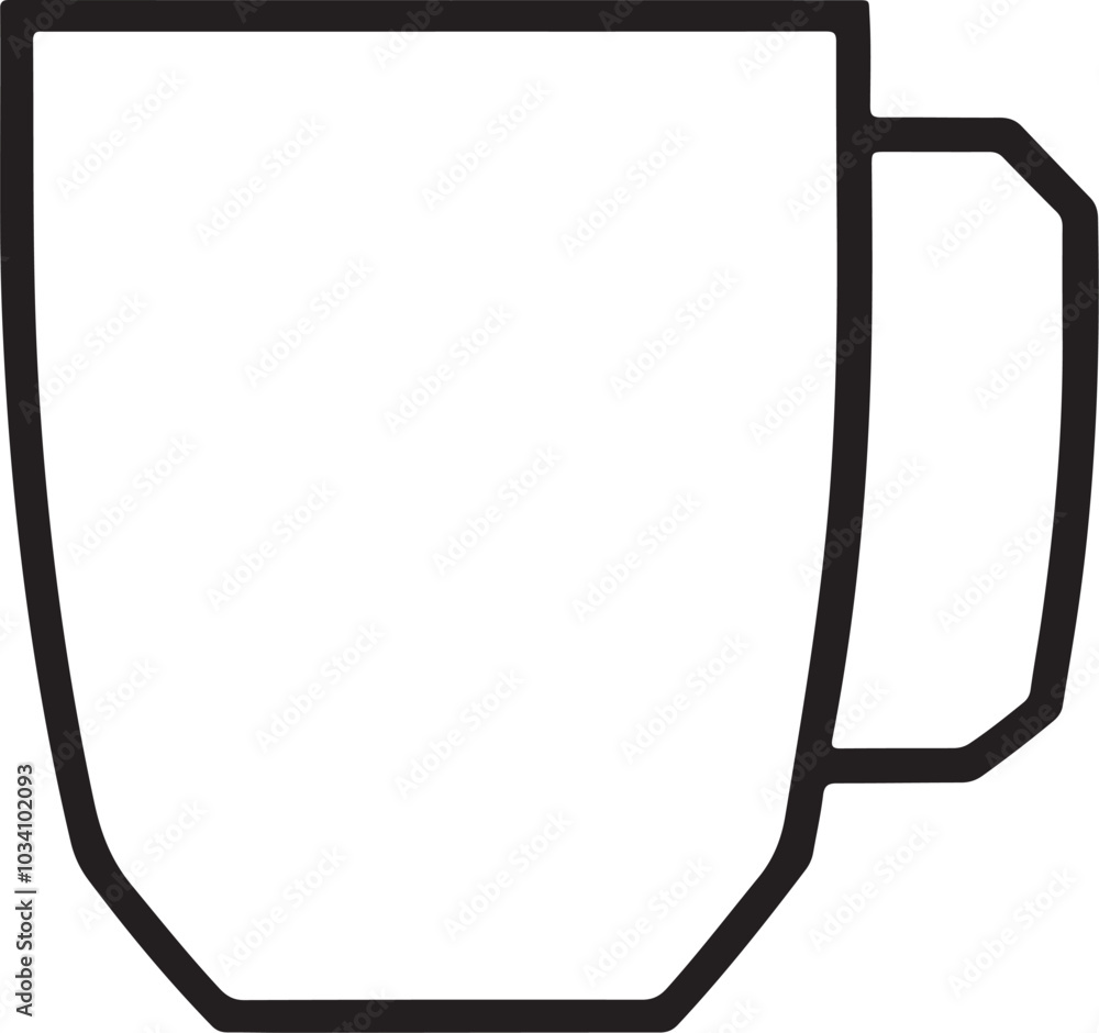 Fototapeta premium Mug Vector Art illustration on White Background