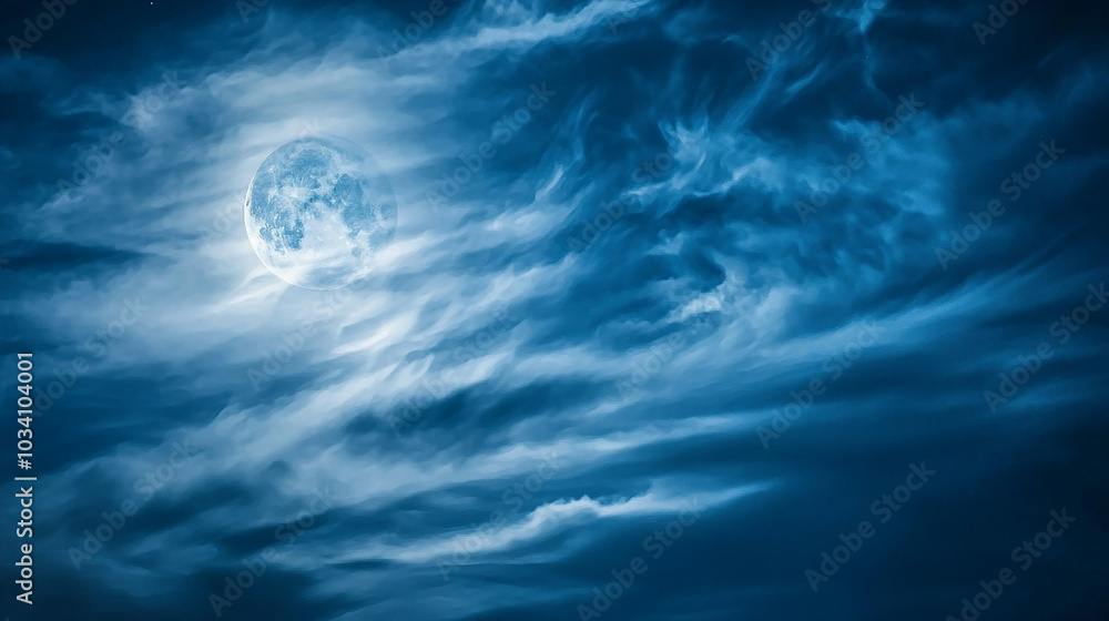 Moonlit Sky with Passing Clouds Moonlit Sky with Passing Clouds