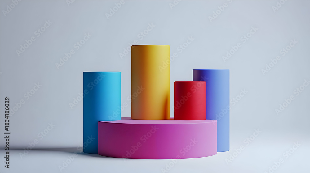3D Podium With Rising Voter Turnout Graph Concept - Medium Shot Showcase of a Sleek Podium with Emerging 3D Graph Illustrating Increasing Voter Percentages, Perfect for Campaigns, Isolated on White Ba 3D Podium With Rising Voter Turnout Graph Concept - Medium Shot Showcase of a Sleek Podium with Emerging 3D Graph Illustrating Increasing Voter Percentages, Perfect for Campaigns, Isolated on White Ba