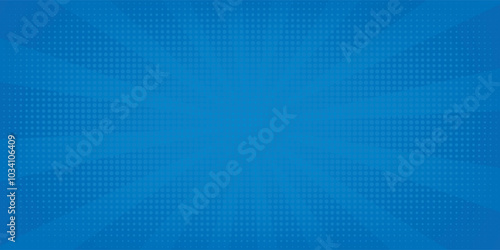 Blue gradient abstract background. Blue comic sunburst effect background with halftone. Suitable for templates, banners, events, ads, sales, web, and pages
