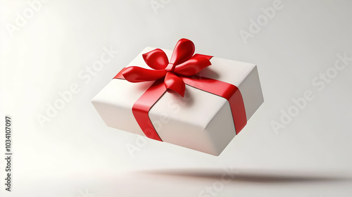 3D Gift Voucher Floating Concept: Vector Icon Showcasing a Horizontal Gift Voucher Against White Background for Offers and Promotions