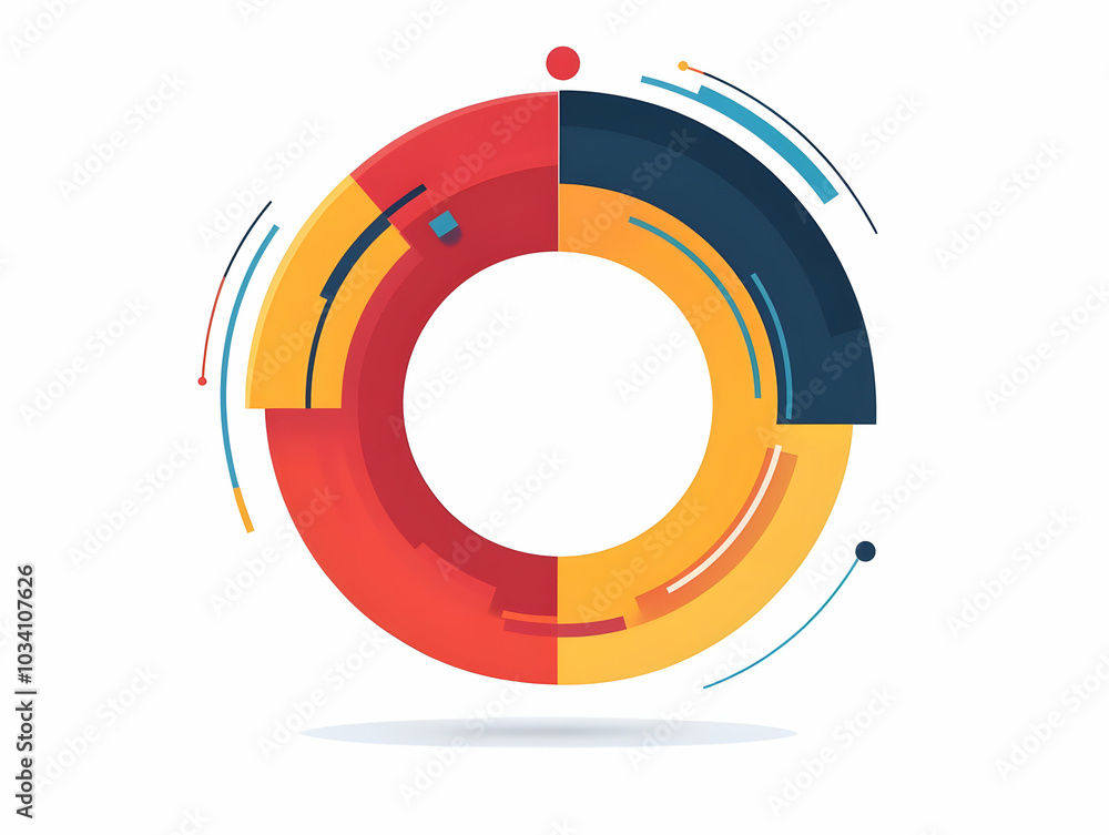 Flat Campaign Promise Fulfillment Tracker: Circular Progress Bar Illustration for Smart Business Visuals - Isolated on White Background with Breakdown Space Flat Campaign Promise Fulfillment Tracker: Circular Progress Bar Illustration for Smart Business Visuals - Isolated on White Background with Breakdown Space