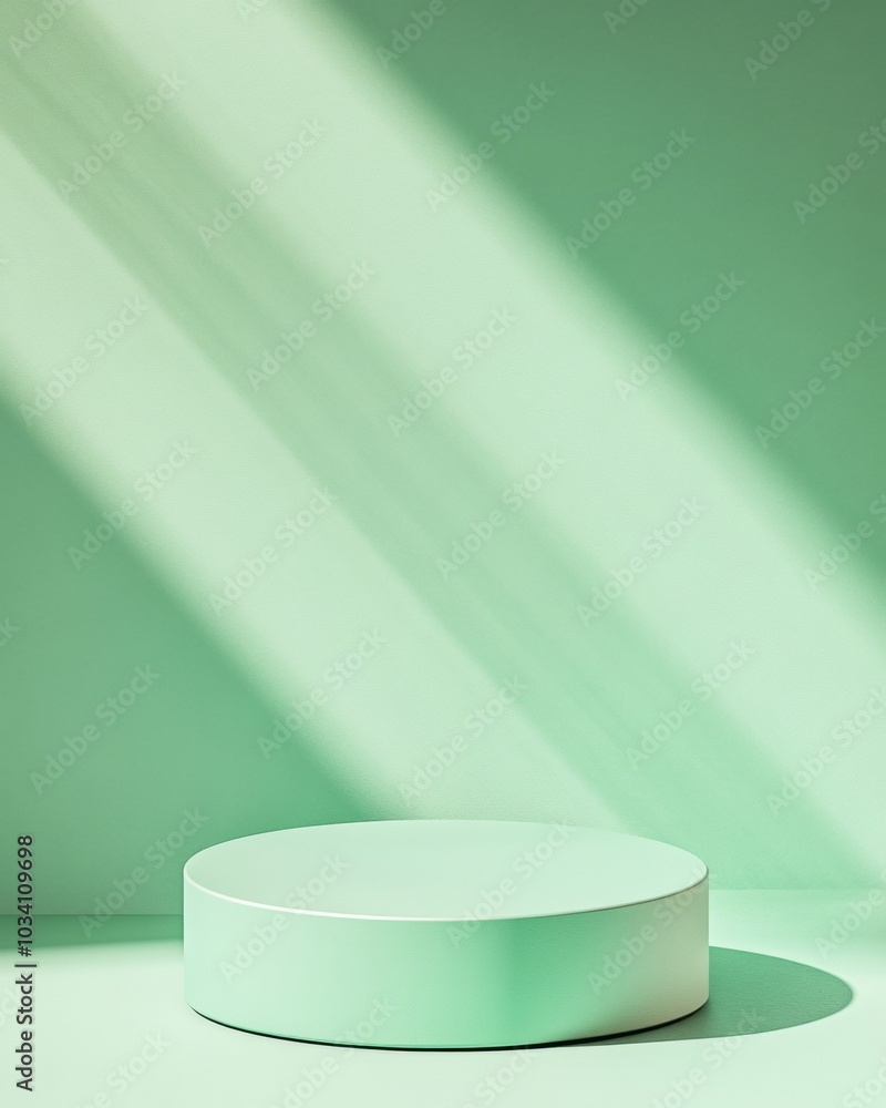 Minimalist Green Podium Mockup with Dynamic Lighting and Glossy Texture on Gradient Background Minimalist Green Podium Mockup with Dynamic Lighting and Glossy Texture on Gradient Background