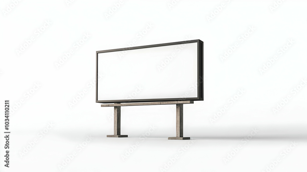 3D Plain Billboard Mockup on Glossy White Background for Stunning Advertisement Opportunities - Generate Revenue with Eye-Catching Marketing Designs 3D Plain Billboard Mockup on Glossy White Background for Stunning Advertisement Opportunities - Generate Revenue with Eye-Catching Marketing Designs