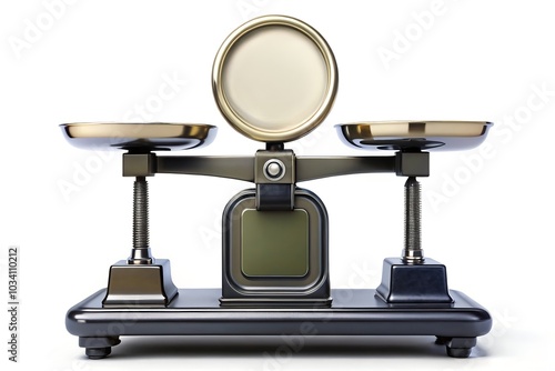 balance scale with blank empty display space