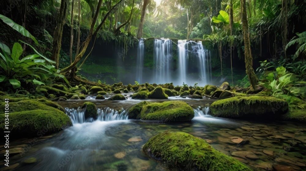 Fototapeta premium waterfall in the jungle