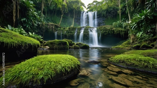 waterfall in the jungle