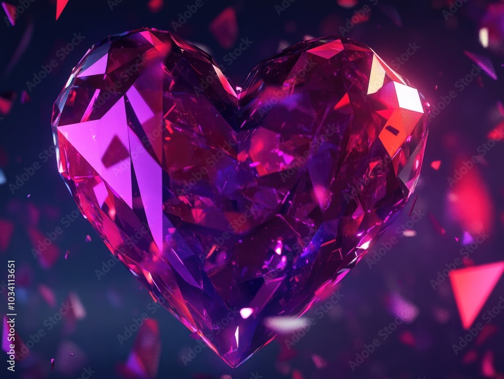 Purple Heart Diamond Confetti Purple Heart Diamond Confetti