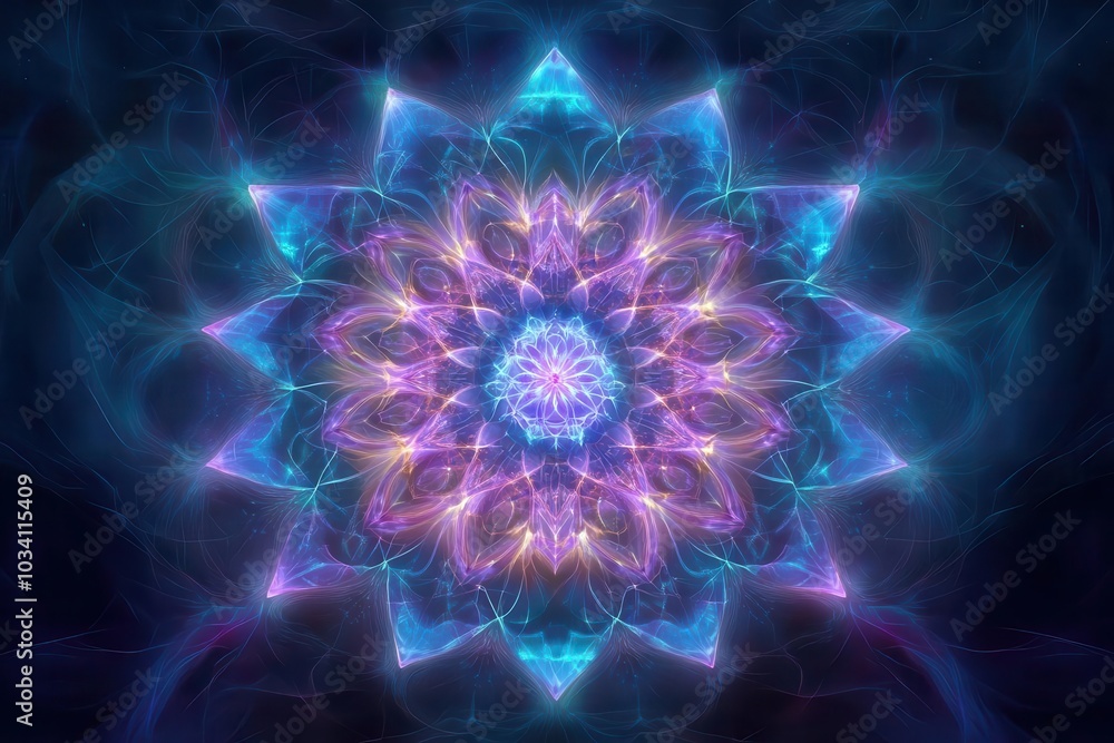 Colorful abstract mandala design on a dark background. Colorful abstract mandala design on a dark background.