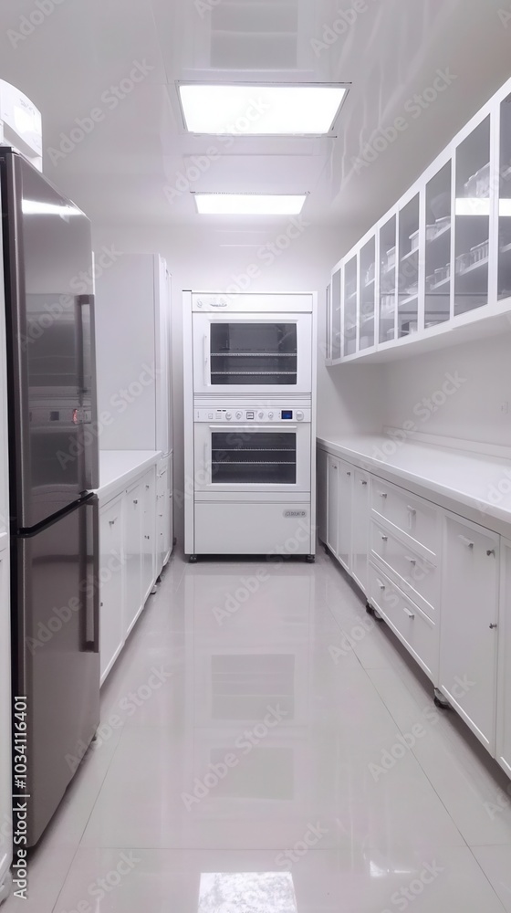 Fototapeta premium Sterile lab with precision testing, clean and controlled environment, [lab , test , sterile lab], ,