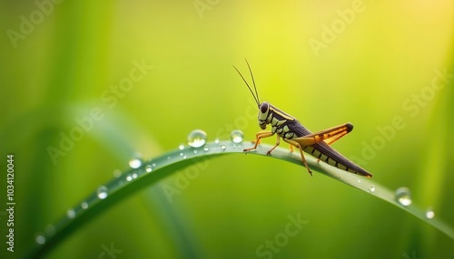 Wallpaper Mural grasshopper on the grass Torontodigital.ca