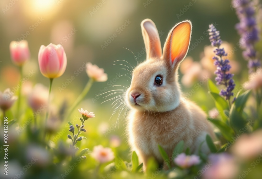 rabbit in a garden rabbit in a garden