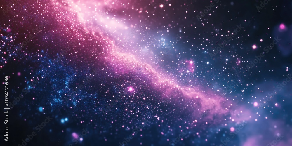 Purple and Blue Space with Stars Purple and Blue Space with Stars