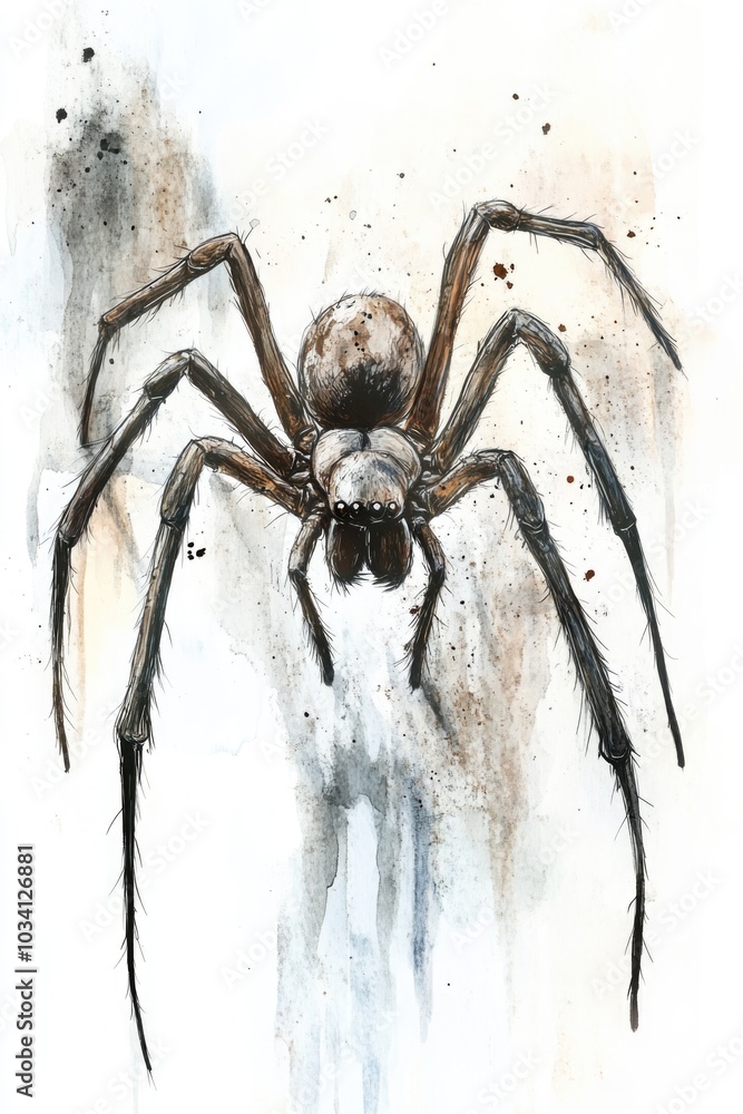 Obraz premium Spider on White Background