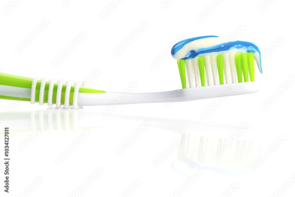 Toothbrush and toothpaste isolated on white background Toothbrush and toothpaste isolated on white background
