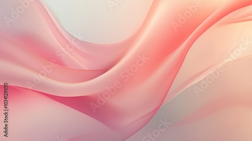 Abstract pink and white wave design smooth flowing gradient background