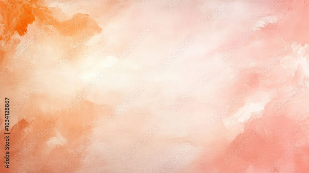 Fototapeta premium Abstract pink and orange painting, vibrant artwork for modern interior design