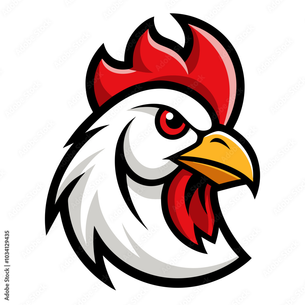 Chicken head mascot logo vector illustration Chicken head mascot logo vector illustration