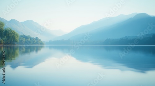 Tranquil waters, a captivating image of serenity and reflection serene