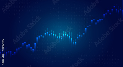 Stock market theme background. Vector
