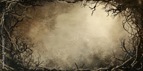 Halloween concept,Aged parchment paper with a textured tree pattern, perfect for a vintage design backdrop,Generated By Ai