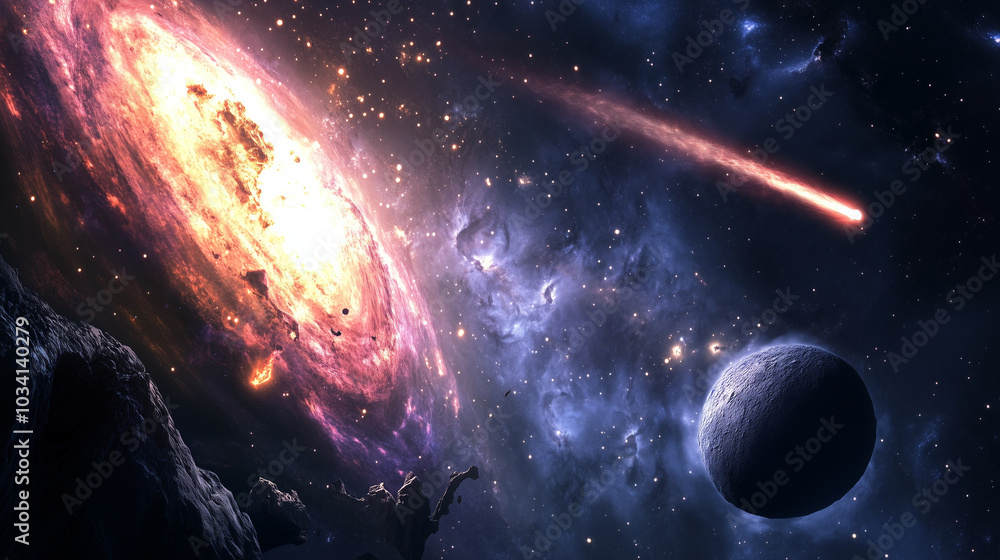 Fototapeta premium 3D galaxy