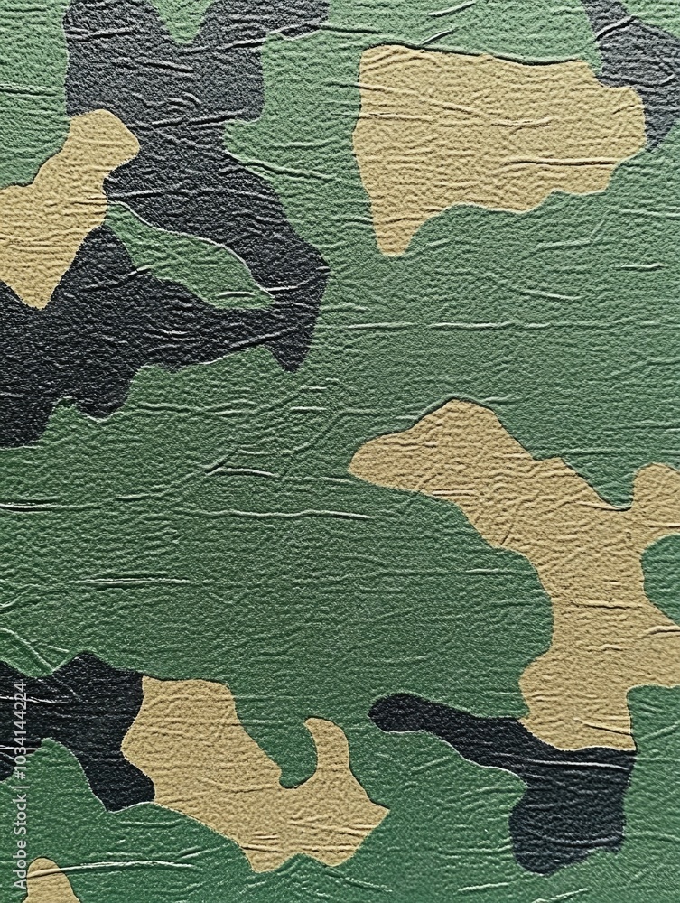 Fototapeta premium Camouflage pattern on a wall