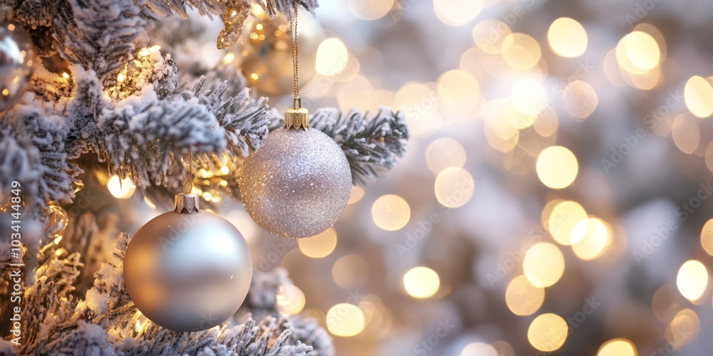 Merry Christmas and Happy New Year with a decorated Christmas tree festive background. Merry Christmas and Happy New Year with a decorated Christmas tree festive background.