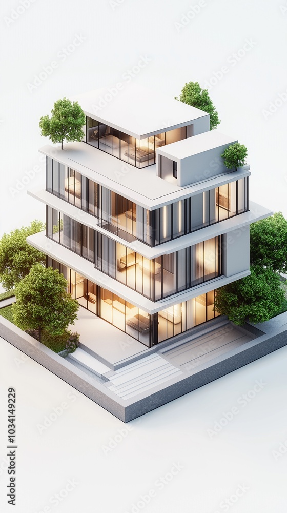 A modern minimalist hotel a sleek and sophisticated design. A modern minimalist hotel a sleek and sophisticated design.