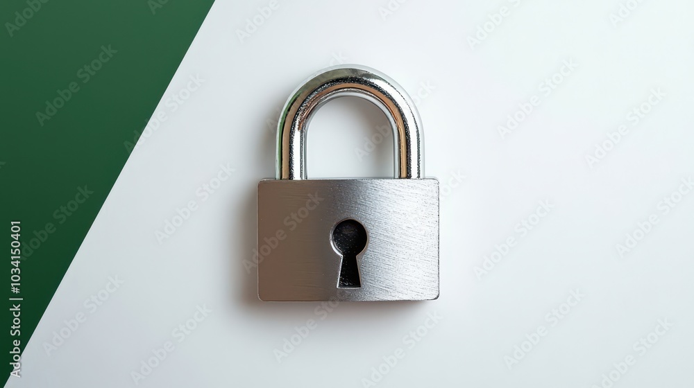 Naklejka premium Padlock on White Background