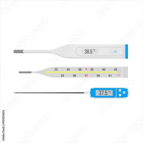 Electronic modern thermometer with screen for displaying body temperature