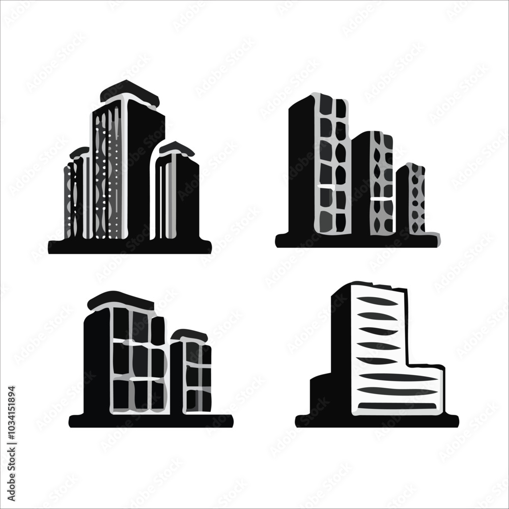 Cities,City vector set Cities,City vector set