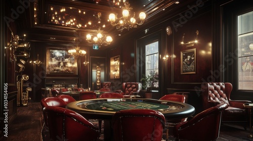 Photorealistic 3D Jazz Club Poker Room Visualization in 169 Ratio