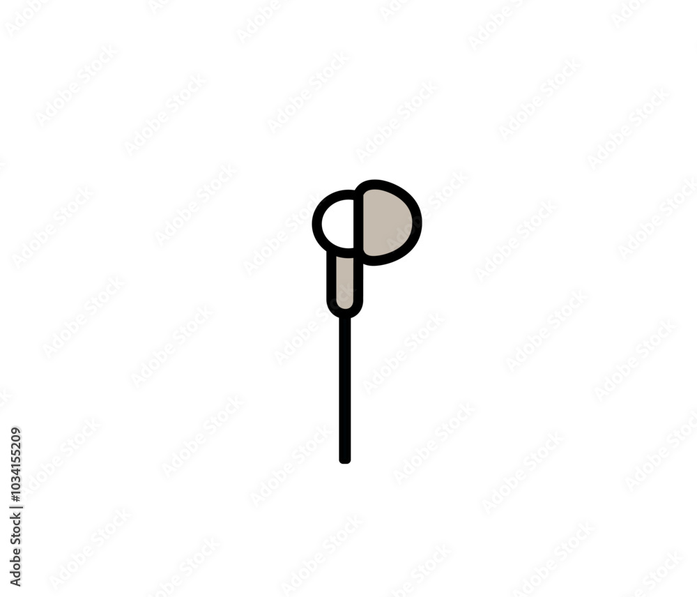 Vector illustration of cartoon earphones Vector illustration of cartoon earphones